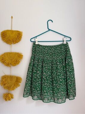 Max studio green floral skirt